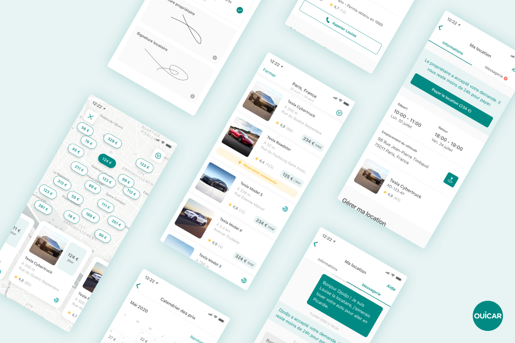 OuiCar iOS App Screenshots